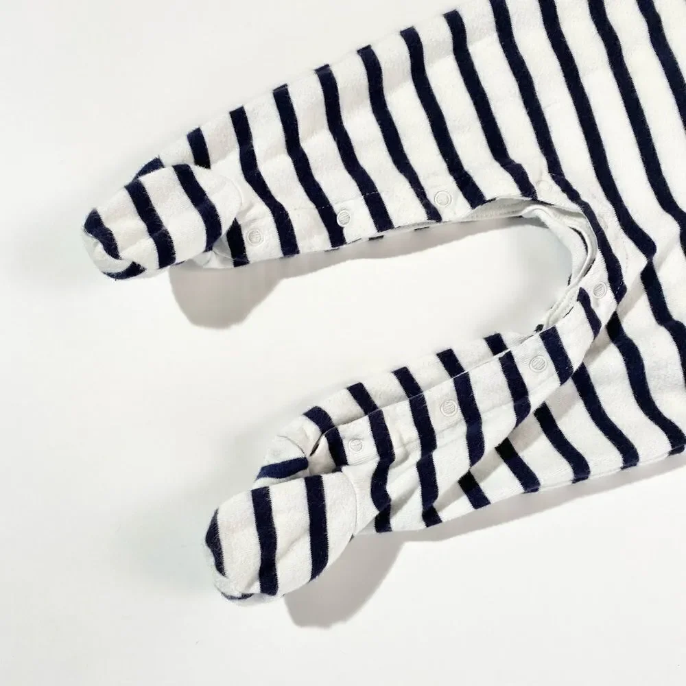 Navy stripe teddy bear onesie by babygap